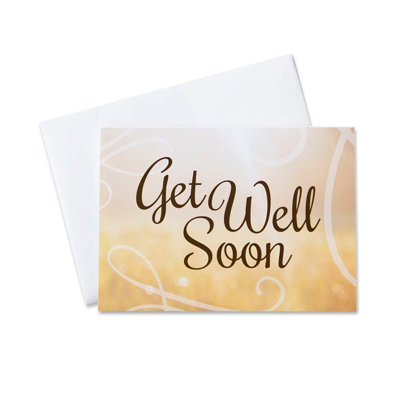 CEO Cards Get Well Soon Cards with Envelopes for Business & Family (Bright Well Wishes) Bulk 25 Pack of Thoughtfully Designed Recovery Cards with Envelopes (5x7 inch - A7) Office, Employees & Clients (GW1602) - Image 1
